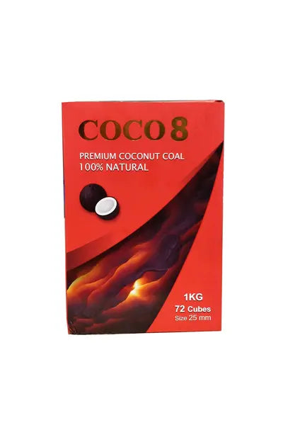 Coco 8 Charcoal Cubes 1kg (72 pcs)
