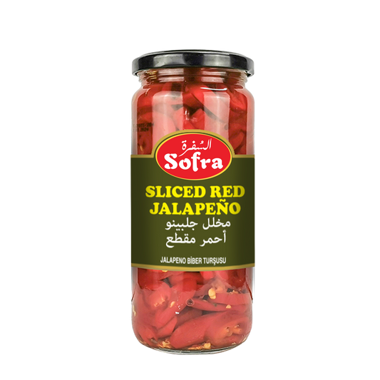 Sofra Sliced Red Jalapeno in Brine and Vinegar 480g