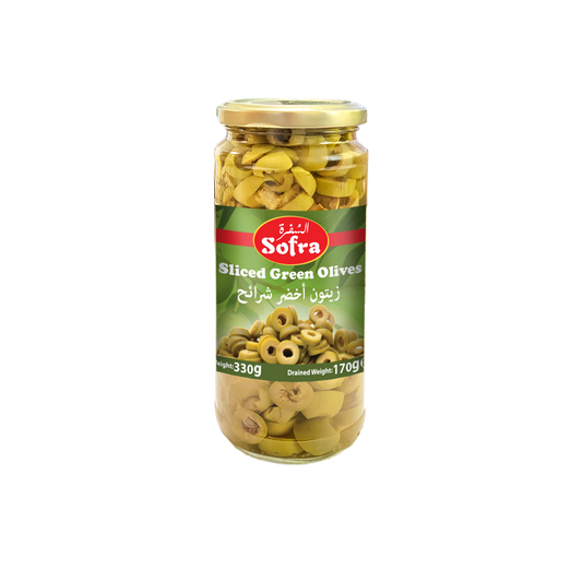 Sofra Sliced Green Olives 340g