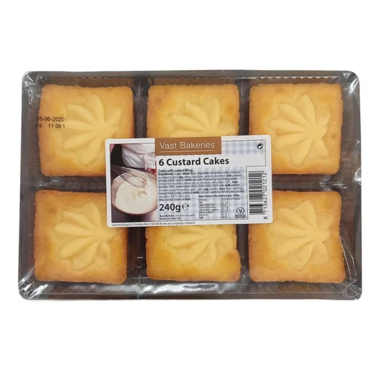 Vast Bakeries 6 Custard Cakes 240g