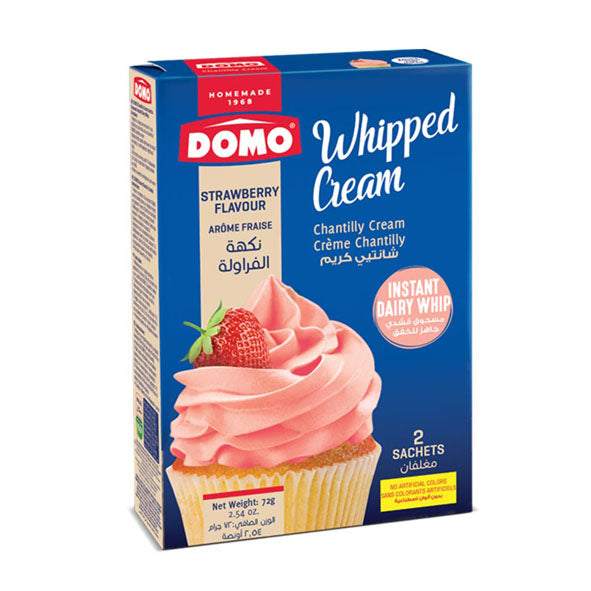 Domo Whipped Cream Strawberry Flavour 72g